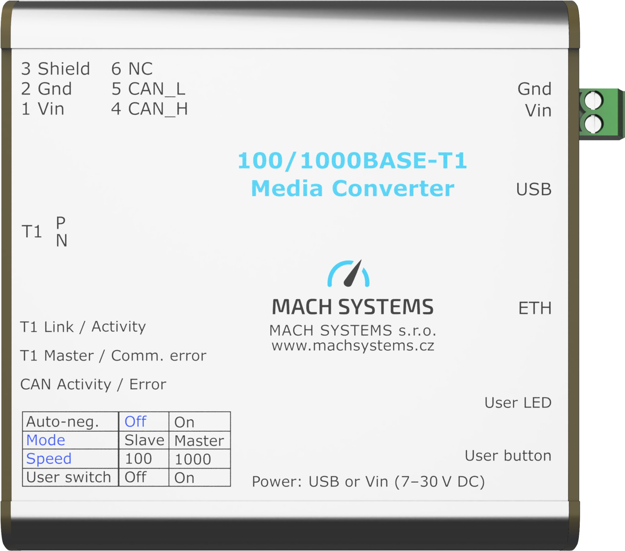 100/1000BASET1 Media Converter HMTD Shop MACH SYSTEMS s.r.o.