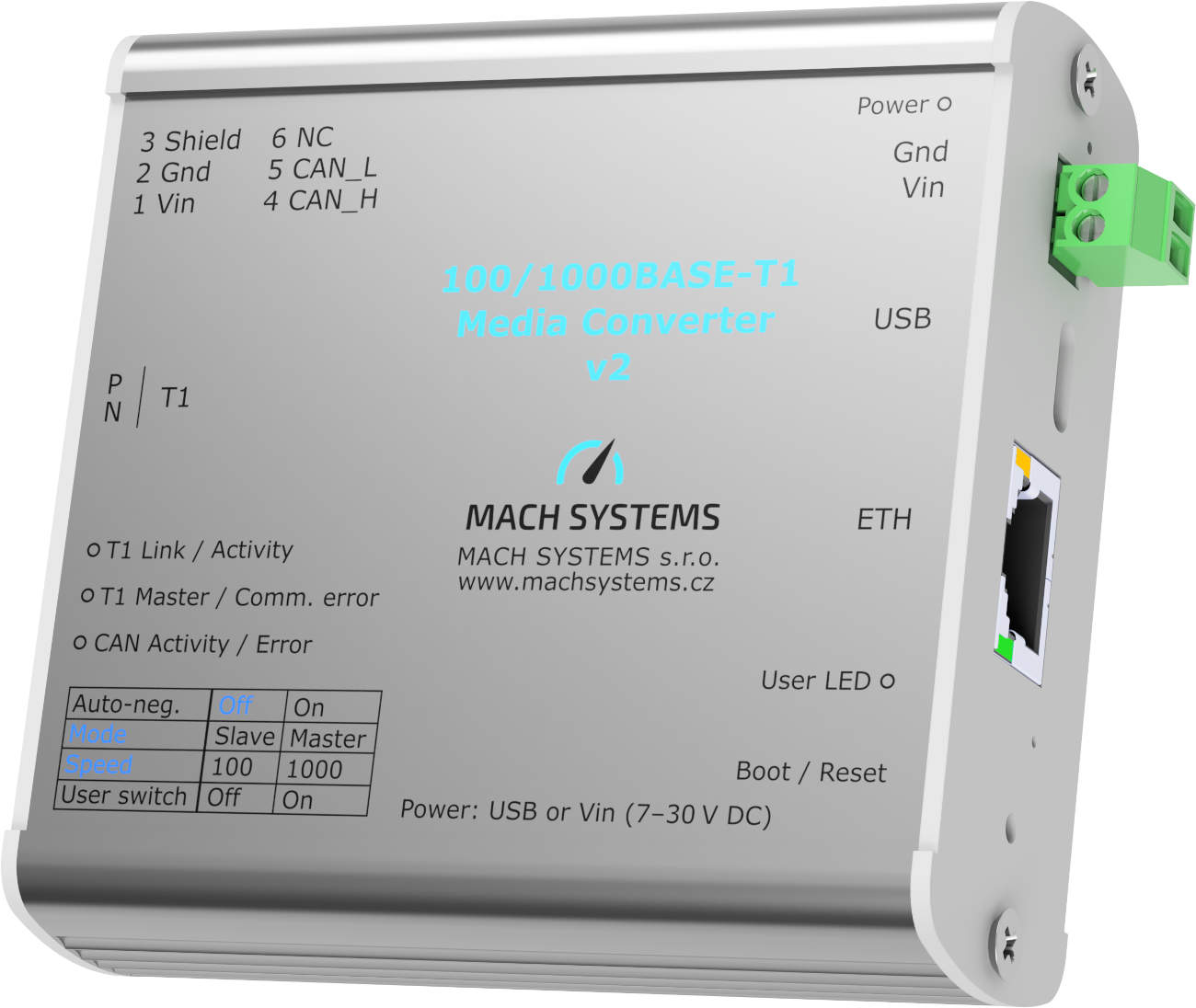 100/1000BASE-T1 Media Converter v2 MATEnet - Image 2